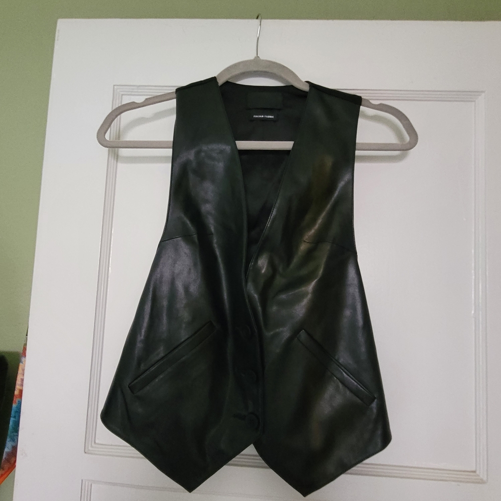 RtA Black Faux Leather Vest **FLAW - Pls Read Below**